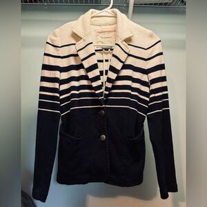 Anthropologie Cartonnier Blazer – Navy & Cream Women’s Small